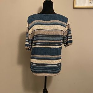 Striped knit blouse